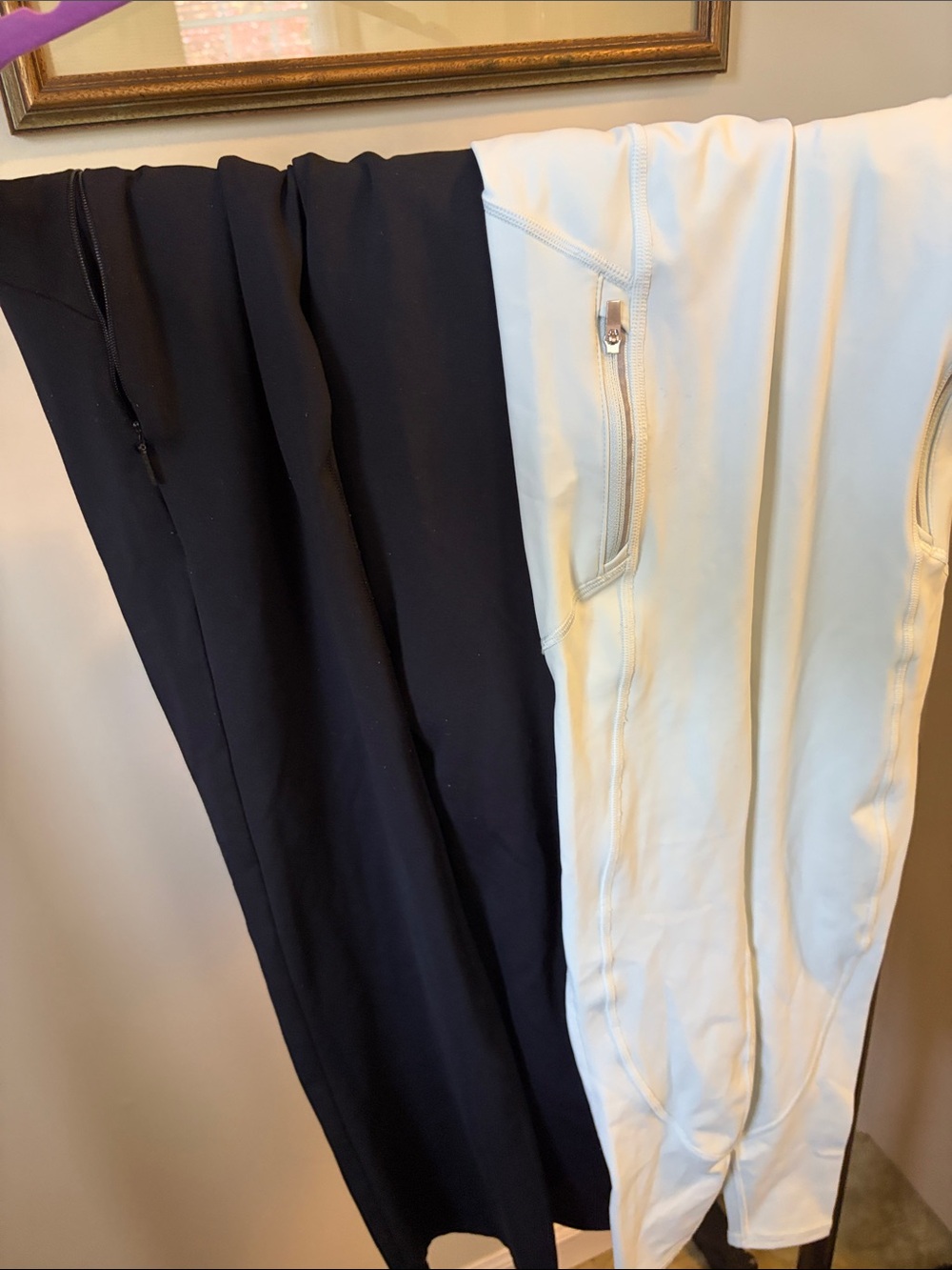Women’s Black and White Stretch Performance Pants
